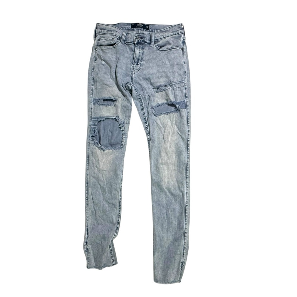 Hollister Light Blue Distressed Skinny Jeans - Picture 2 of 8
